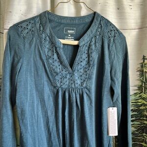 Sonoma Goods For Life Stargazer Blue Cotton Shirt